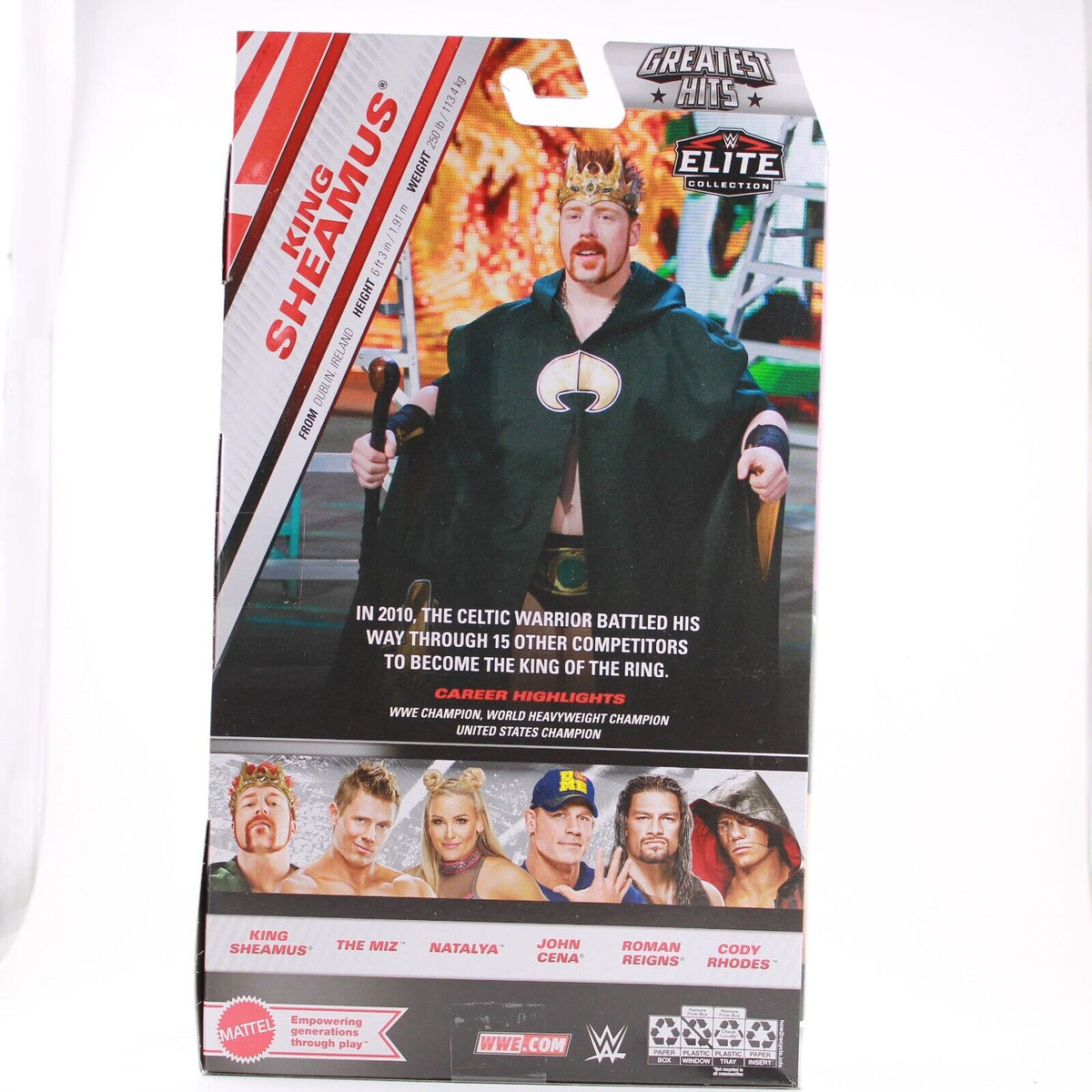 Mattel WWE Elite King Sheamus 15,2 Cm - Action Figure Greatest Hits 2025 Con 25 Punti Articolazione
