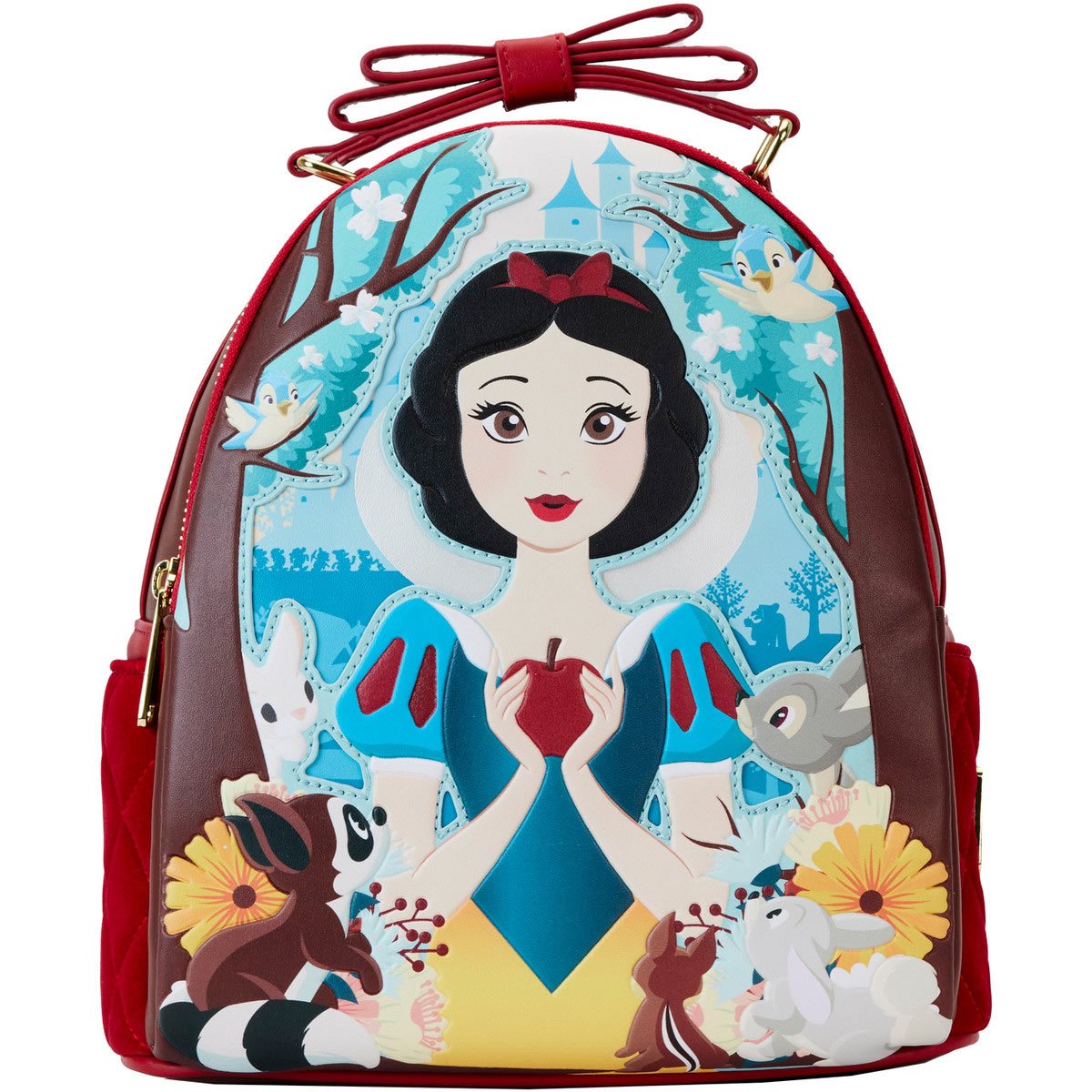 Loungefly Disney Princess White and Blue Backpack Loungefly Disney The Princess And The Frog Blue Floral Mini  main image 2