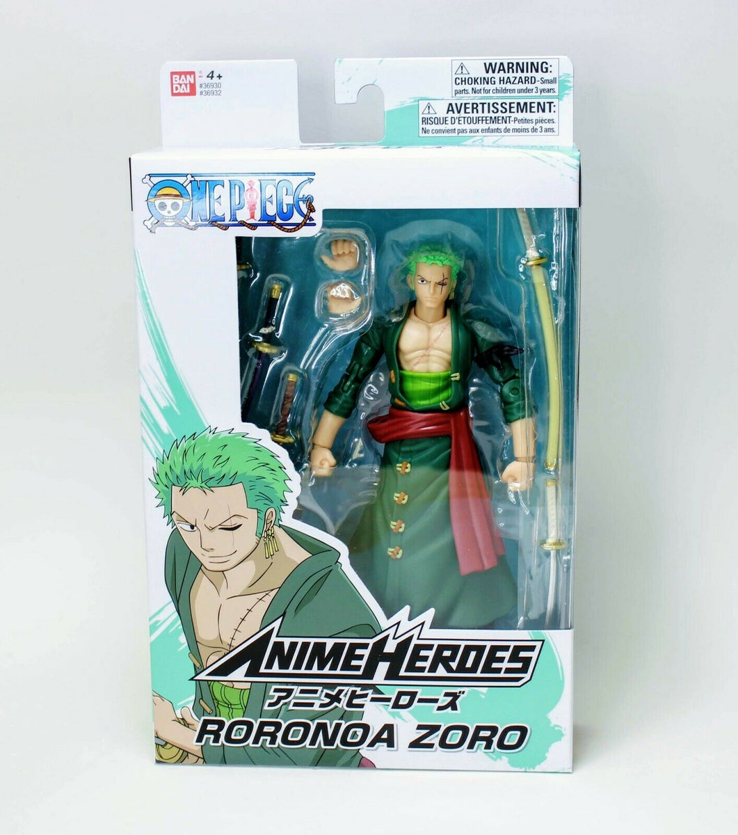 Anime Heroes One Piece Roronoa Zoro 6.5 Action Figure Bandai USED