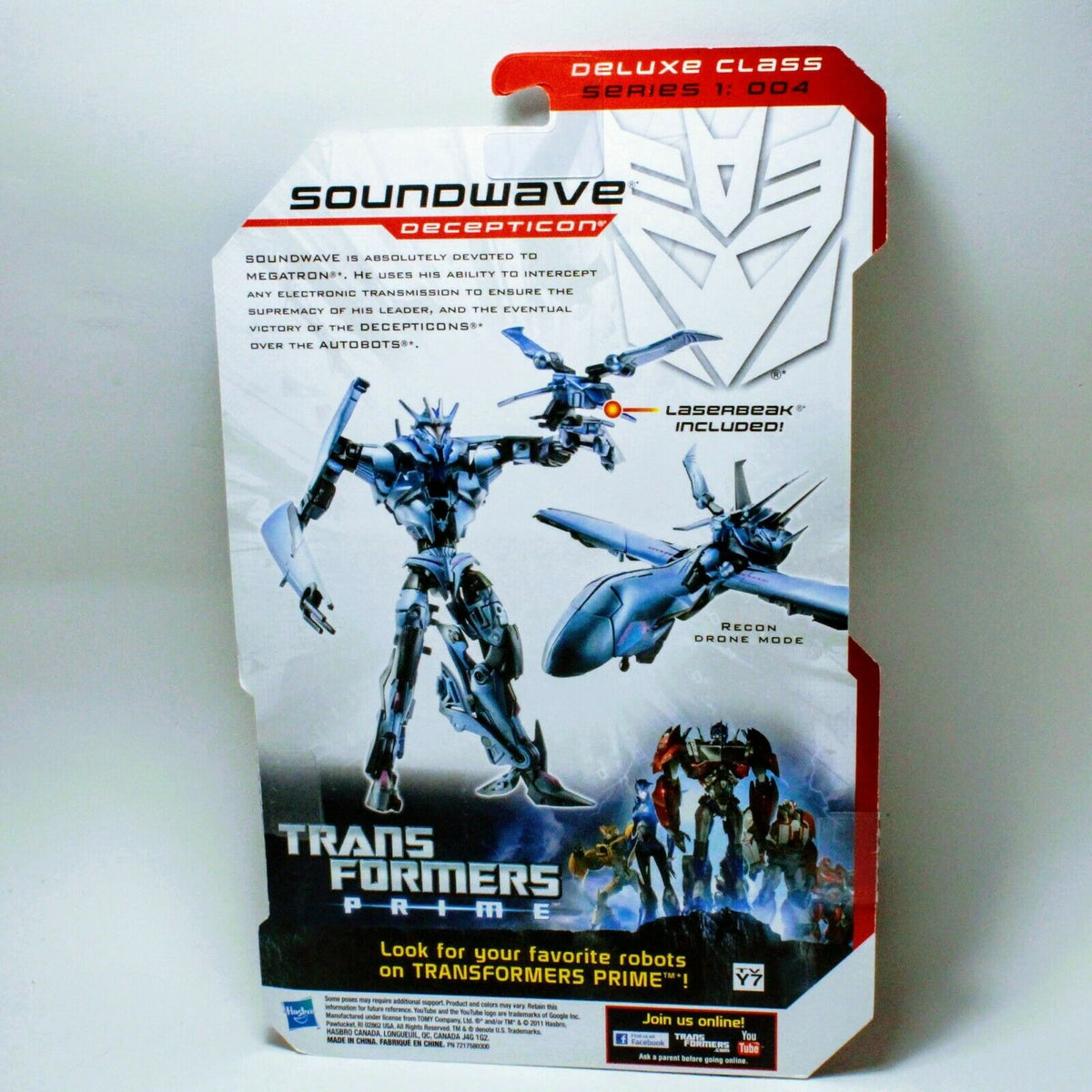 Soundwave with Laserbeak Deluxe (Transformers RID Prime, Hasbro