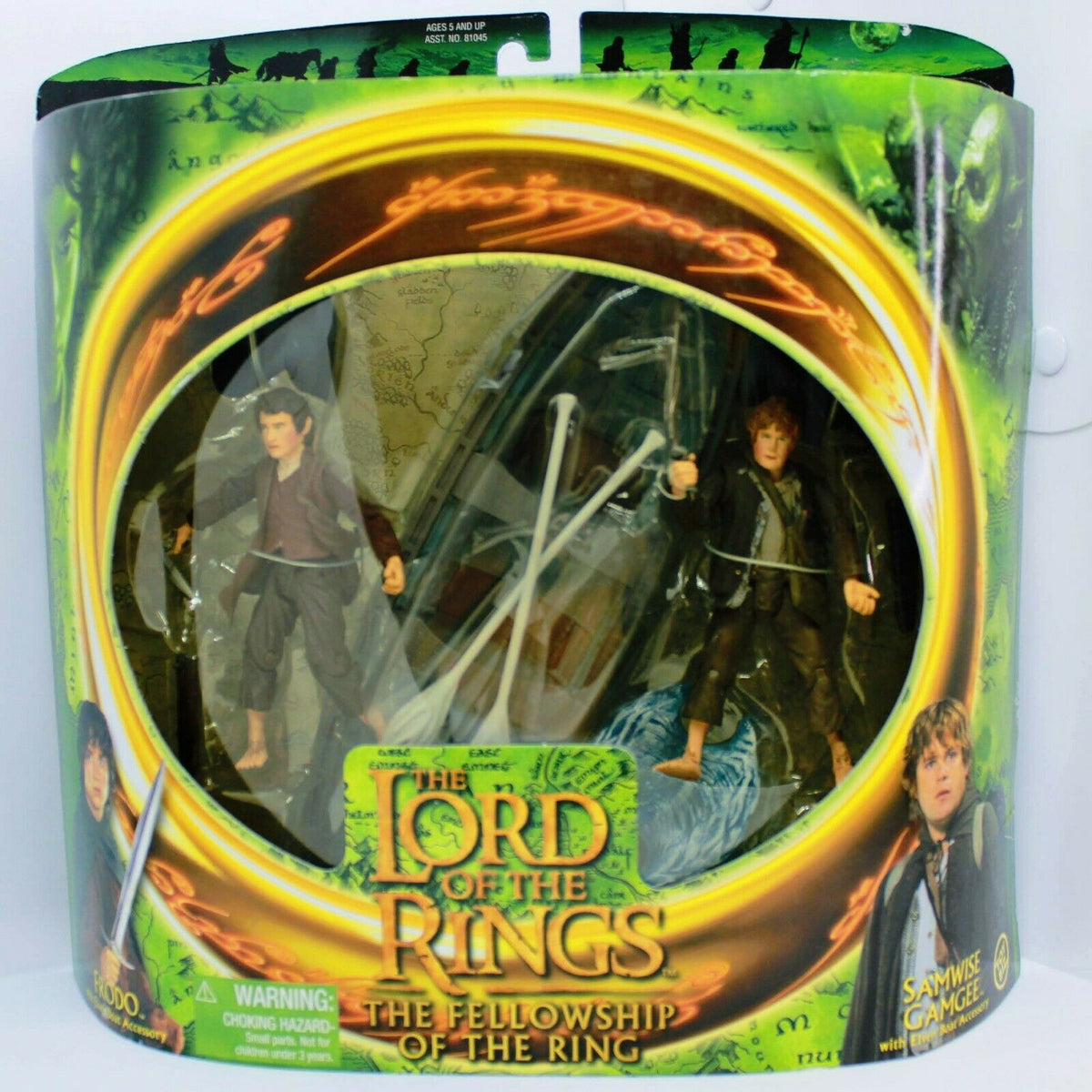 Lord of the Rings Fellowship Samwise Gamgee & Frodo w/ Elven Boat Acti ...