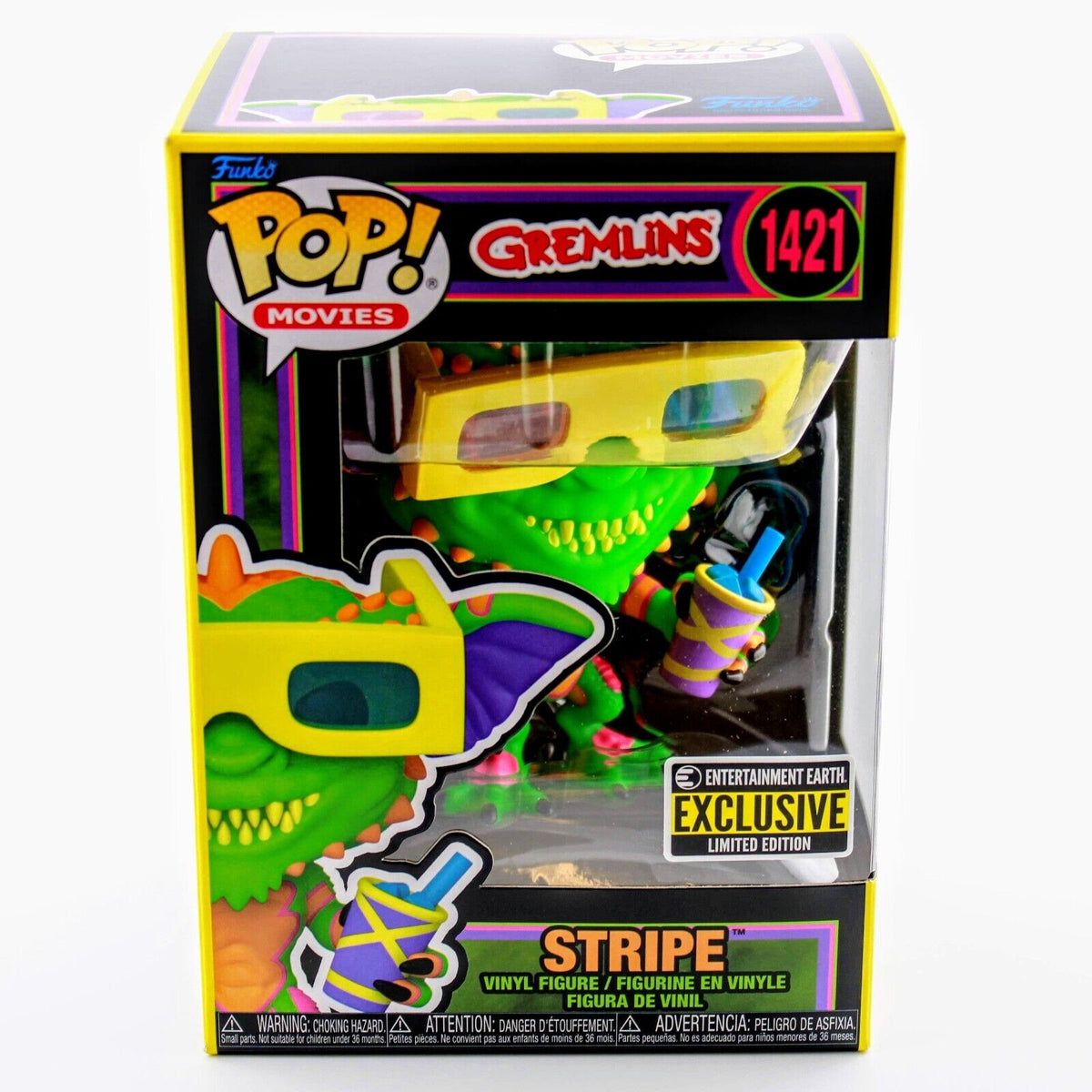 Funko Pop Movies Gremlins Stripe - Black Light UV EE Exclusive Figure