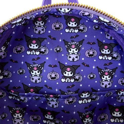Loungefly Sanrio Kuromi Pumpkin Light Up Mini-Backpack