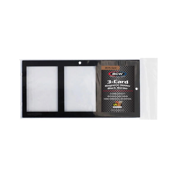 BCW Magnetic 3-Card Holder Black Border