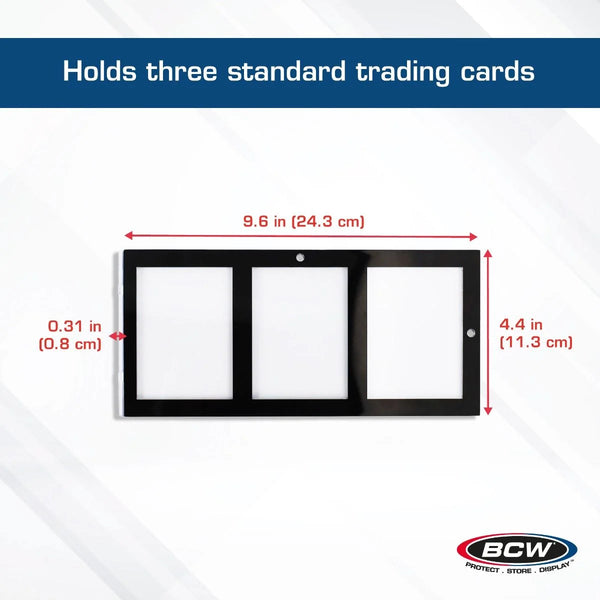 BCW Magnetic 3-Card Holder Black Border