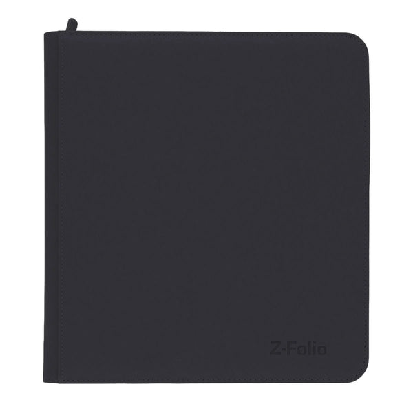 BCW Z Folio Black 12 Pocket LX Zipper Binder