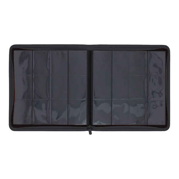 BCW Z Folio Black 12 Pocket LX Zipper Binder