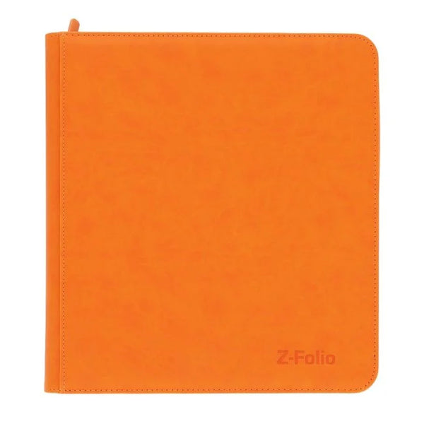 BCW Z Folio Orange 12 Pocket LX Zipper Binder