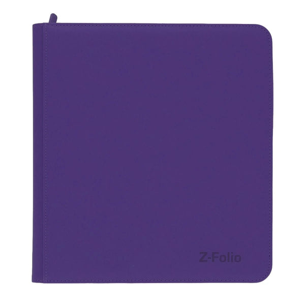 Z Folio Purple 12 Pocket LX Zipper Binder