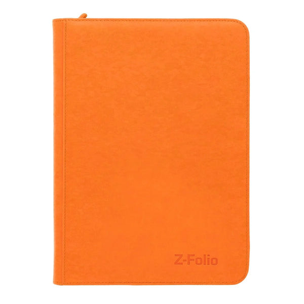 BCW Z Folio Orange 9 Pocket Zipper Binder