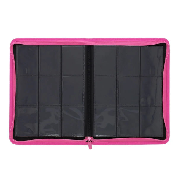 BCW Z Folio Pink 9 Pocket Zipper Binder