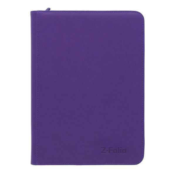 BCW Z Folio Purple 9 Pocket Zipper Binder