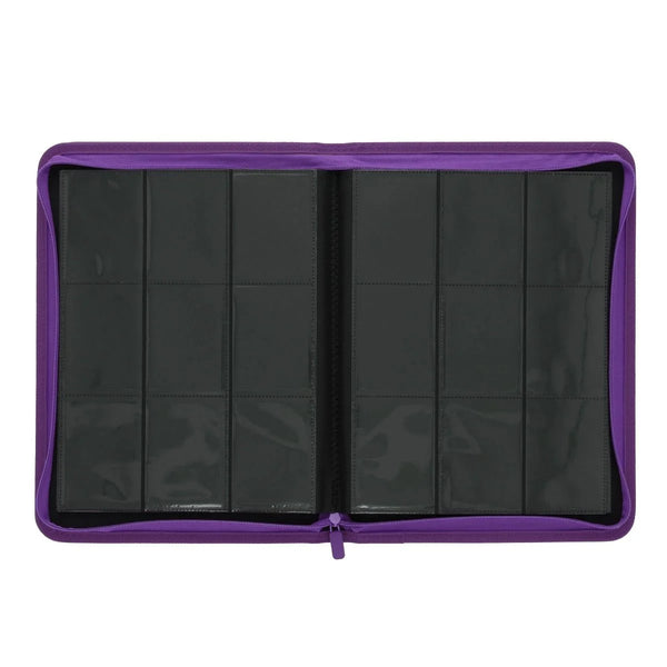 BCW Z Folio Purple 9 Pocket Zipper Binder