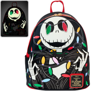 cat & jack mini backpack Loungefly The Nightmare Before Christmas Smiling Jack Light-Up Mini-Ba – Blueberry Cat