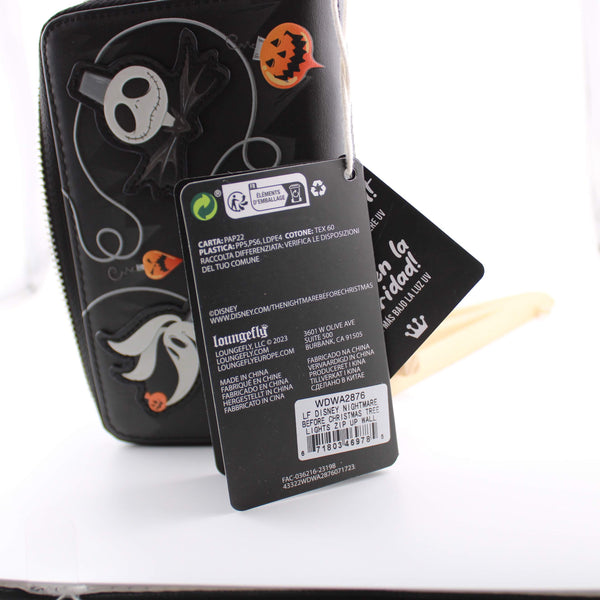 Loungefly Nightmare Before Christmas - Jack  Sally and Zero Zip Around Wallet