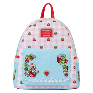 Loungefly Strawberry Shortcake Denim Pocket Mini-Backpack