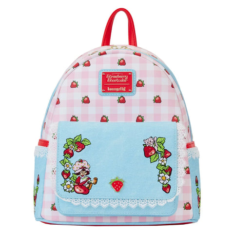 Loungefly Strawberry Shortcake Denim Pocket Mini-Backpack