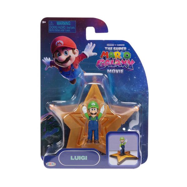 Jakks Super Mario Galaxy Movie Luigi 1.5 inch Figure