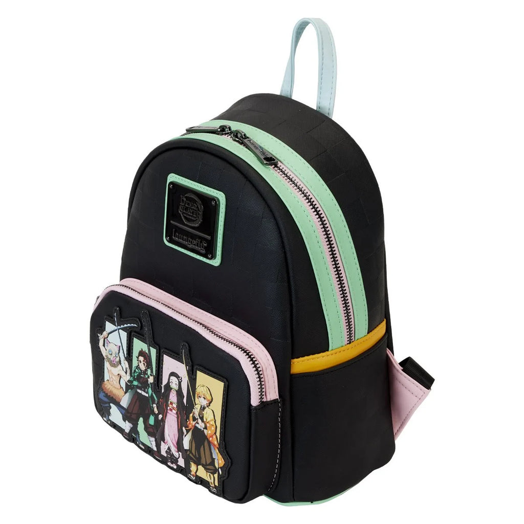 anime loungefly mini backpack Loungefly Anime Demon Slayer Group Mini-Backpack – Blueberry Cat