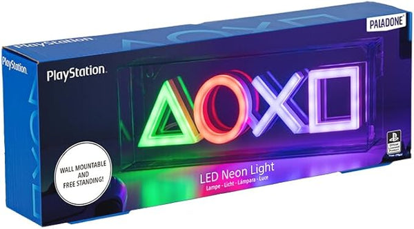 Paladone PlayStation LED Neon Light - Free Standing or Wall Mountable - Game Room Accessories & Decor for Gamers