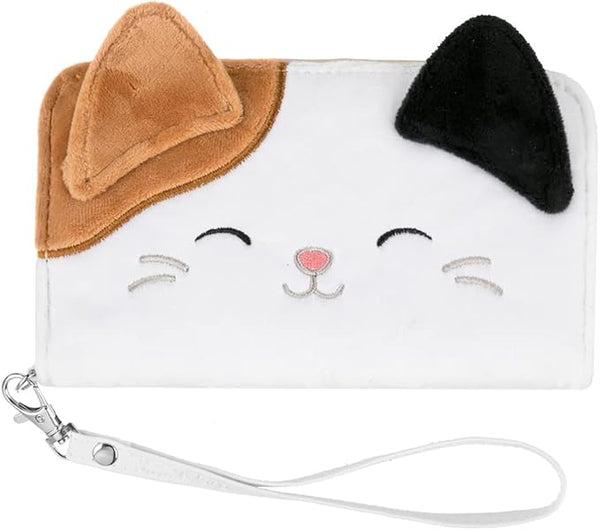 Squishmallows Cam The Cat Tech Fuzzy Wallet Wristlet