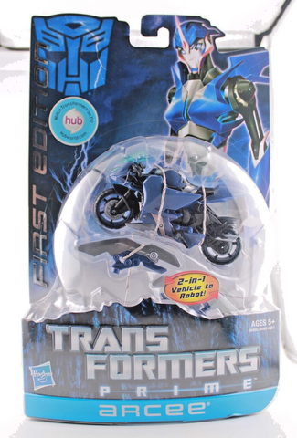 Transformers Prime - Arcee First Edition Blue Motorcycle Deluxe Class - Figure