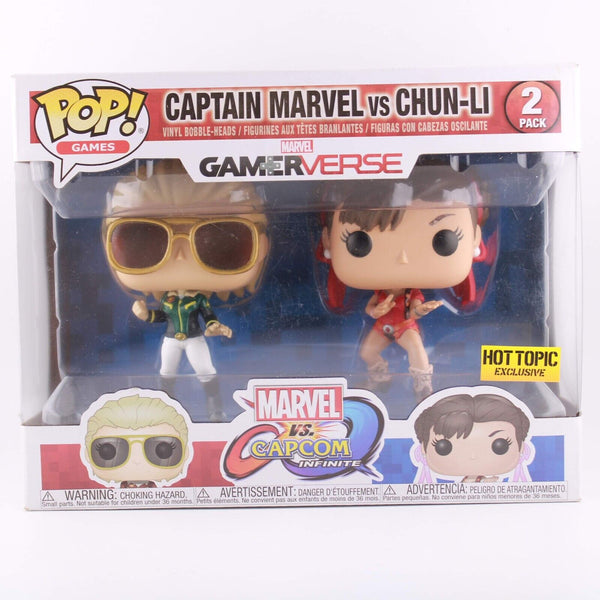 Funko Pop Marvel x Capcom - Captain Marvel vs. Chun-Li - Hot Topic Exclusive