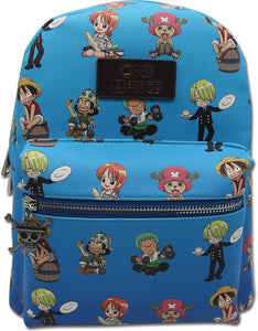 One Piece Anime - All Over Print Faux Leather 11" Mini Backpack / Bag