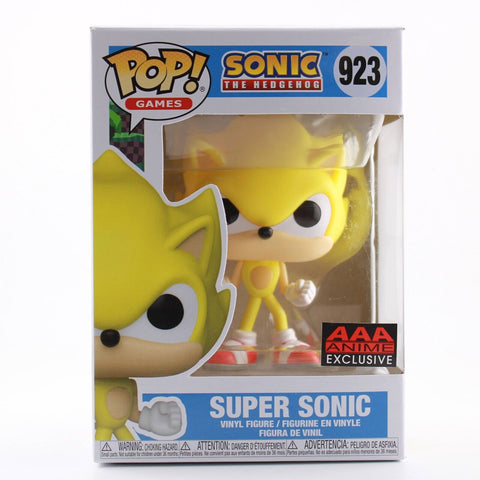 Funko Pop Sonic the Hedgehog Super Sonic AAA Anime Exclusive Vinyl Figure #923