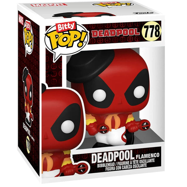 Funko Pop Bitty Deadpool - Bathtime / Supper Hero / Flamenco 4-Pack - Series 2