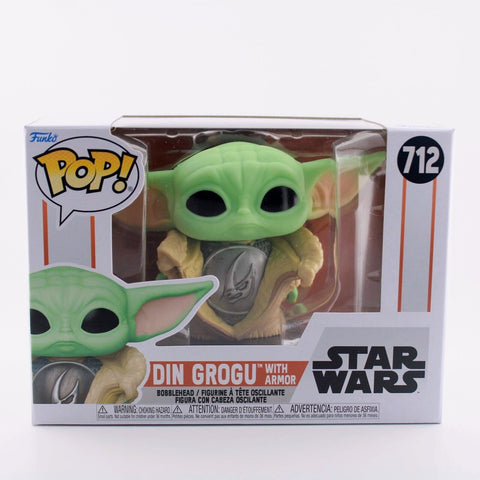 Funko Pop Star Wars The Mandalorian Din Grogu With Armor Vinyl Figure #712