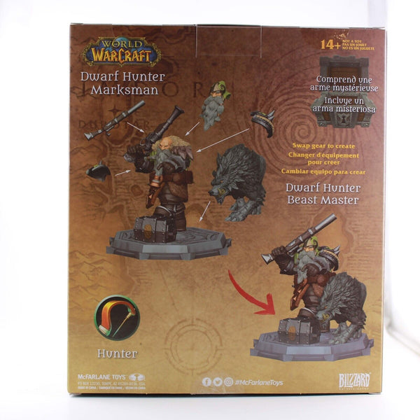Mcfarlane World of Warcraft Dwarf Hunter Beast Master & Marksman Platinum Red