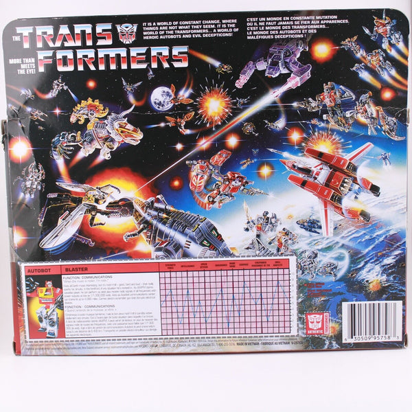 Transformers Blaster G1 Retro Packaging - Walmart Reissue Autobot Figure