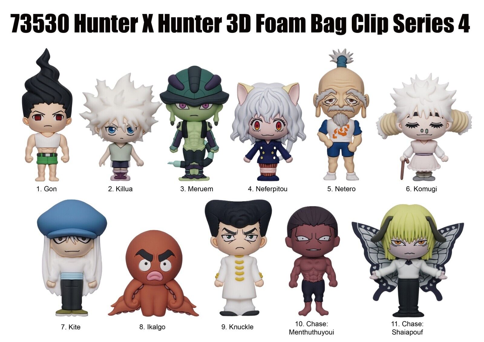 Hunter X Hunter 3D Foam Bag Clip - Series 4 Anime Blind Keychain