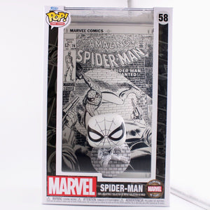 Funko Pop Comic Cover Marvel's 85th Spider-Man Black and White #58 Vinyl Figure