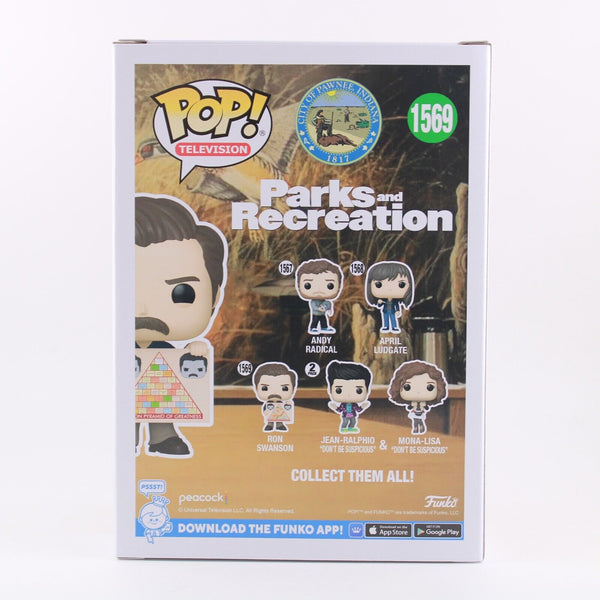 Funko Pop Parks and Recreation Ron Swanson with Pyramid of Greatness #1569