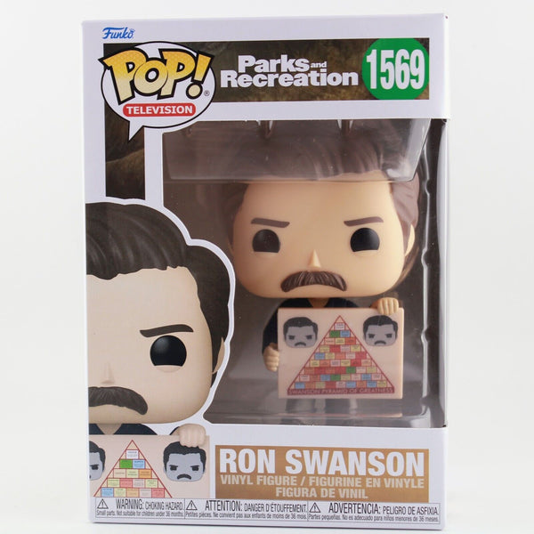 Funko Pop Parks and Recreation Ron Swanson with Pyramid of Greatness #1569