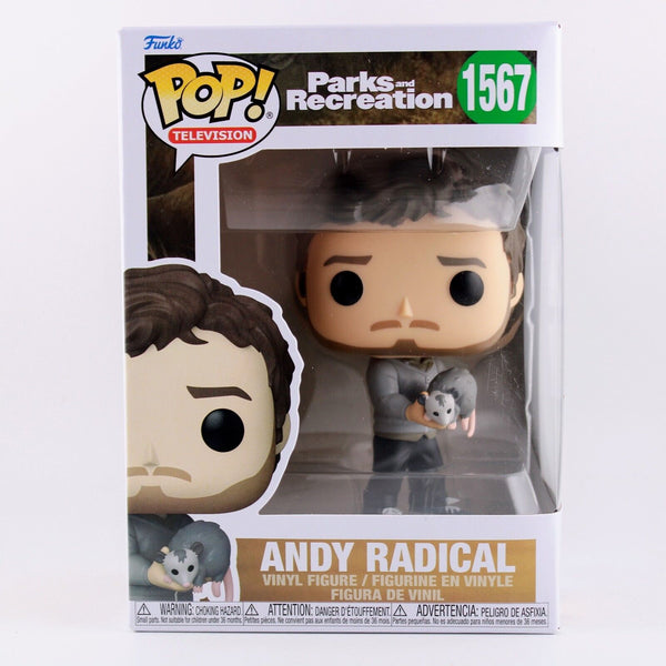 Funko Pop Parks and Recreation Andy Radical (Andy Dwyer )w/ Possum Figure #1569