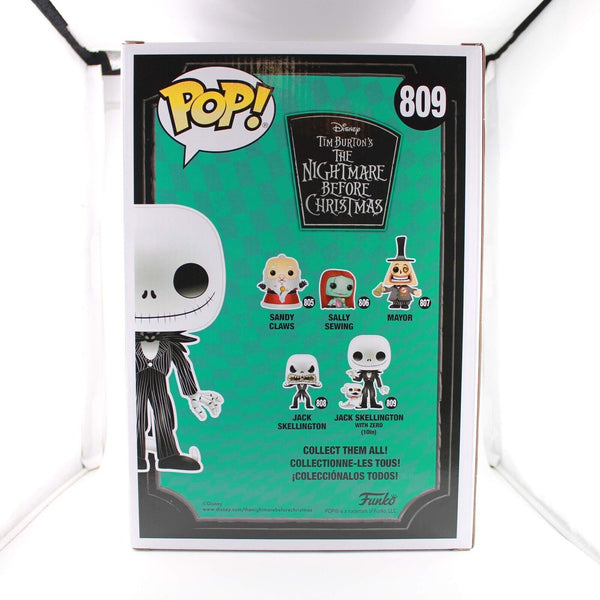 Funko Pop Jumbo Nightmare before Christmas Jack Skellington with Zero #809