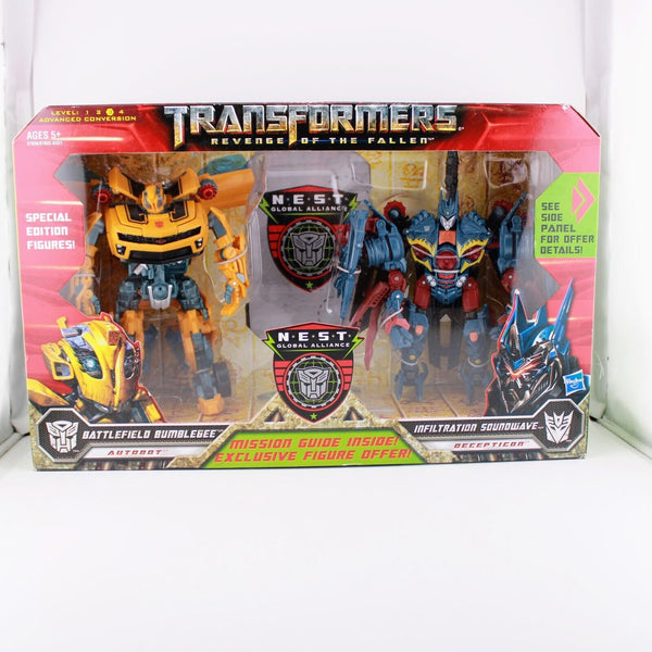 Transformers ROTF Battlefield Bumblebee & Infiltration Soundwave - Deluxe - NEST