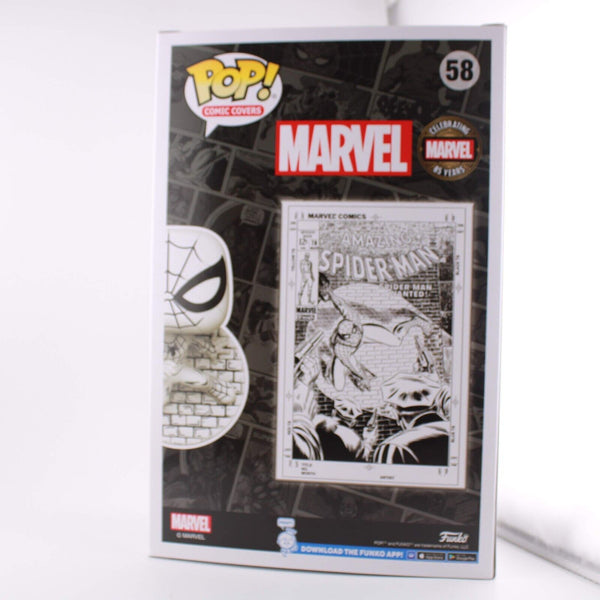 Funko Pop Comic Cover Marvel's 85th Spider-Man Black and White #58 Vinyl Figure