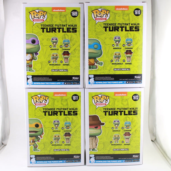 Funko Pop Teenage Mutant Ninja Turtles 1990 Movie Set of 4 - 1609 1610 1611 1612