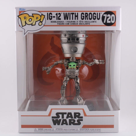 Funko Pop Star Wars - IG-12 with Grogu - Deluxe Super Vinyl Figure - #720