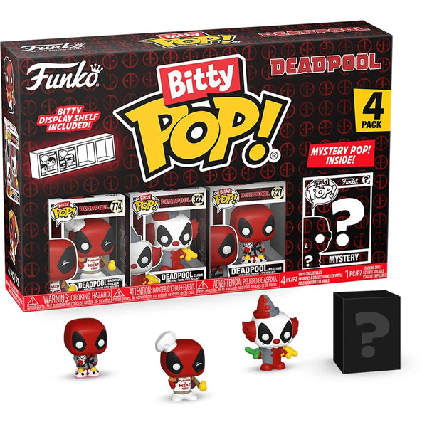 Funko Pop Bitty Deadpool - BBQ Master / Bedtime / Clown 4-Pack - Series 1