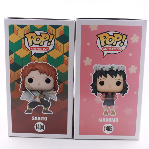 Funko Pop Demon Slayer Kimetsu no Yaiba: Sabito & Makomo Set of 2 #1404 1405