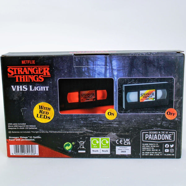 Stranger Things VHS Light - USB / Battery Powered Actual VHS Sized LED Red Light