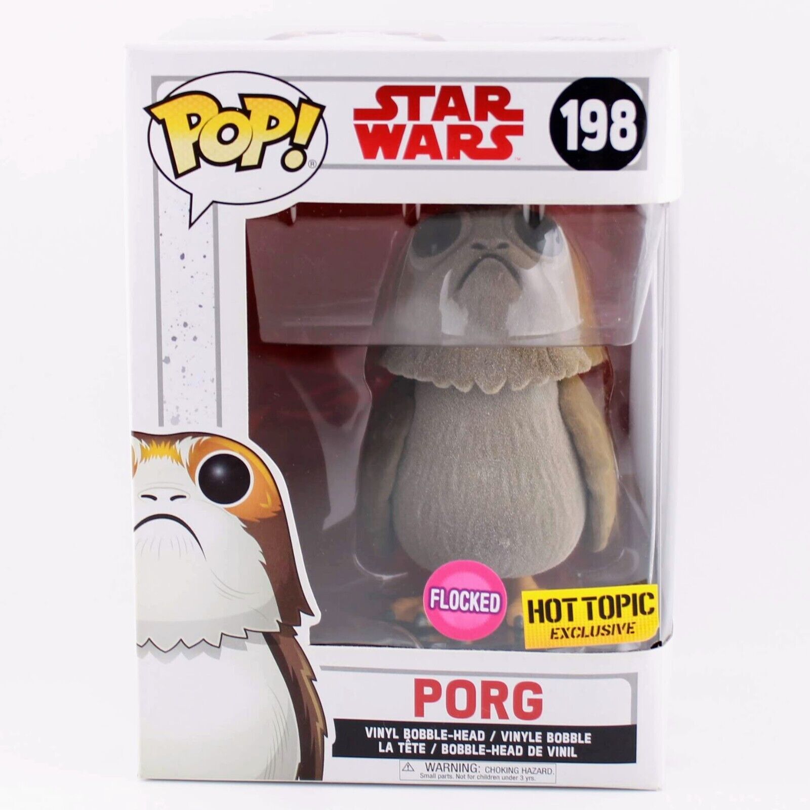 Funko Pop Star Wars - Porg - Flocked - Hot Topic Exclusive - Vinyl Figure - #198