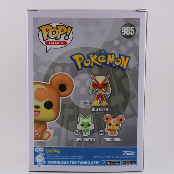 Funko Pop Games Pokemon - Teddiursa - Vinyl Figure - #985