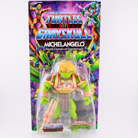 Masters of the Universe Michelangelo Origins Turtles of Grayskull He-Man Figure