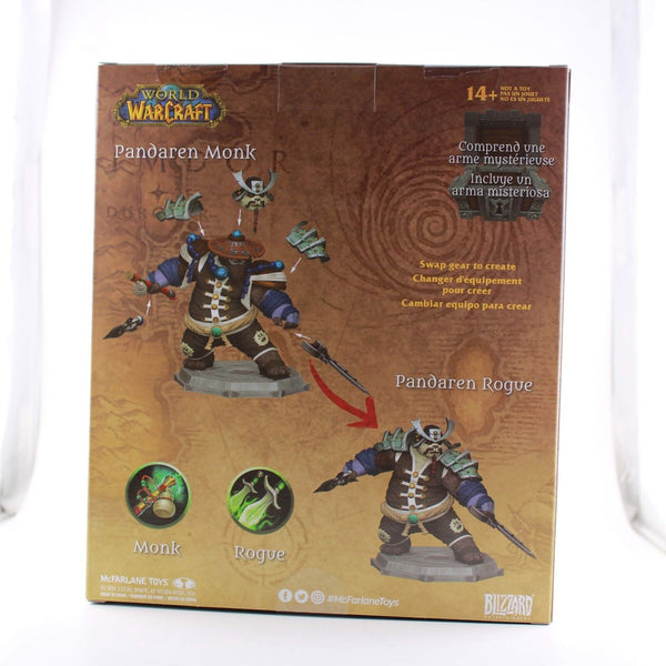 McFarlane Toys World of Warcraft Pandaren Monk and Rogue -Green Platinum Edition